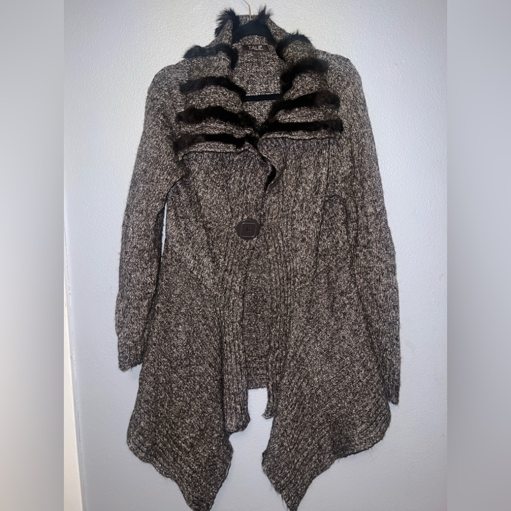 Talie Sweater with Faux Fur Trim